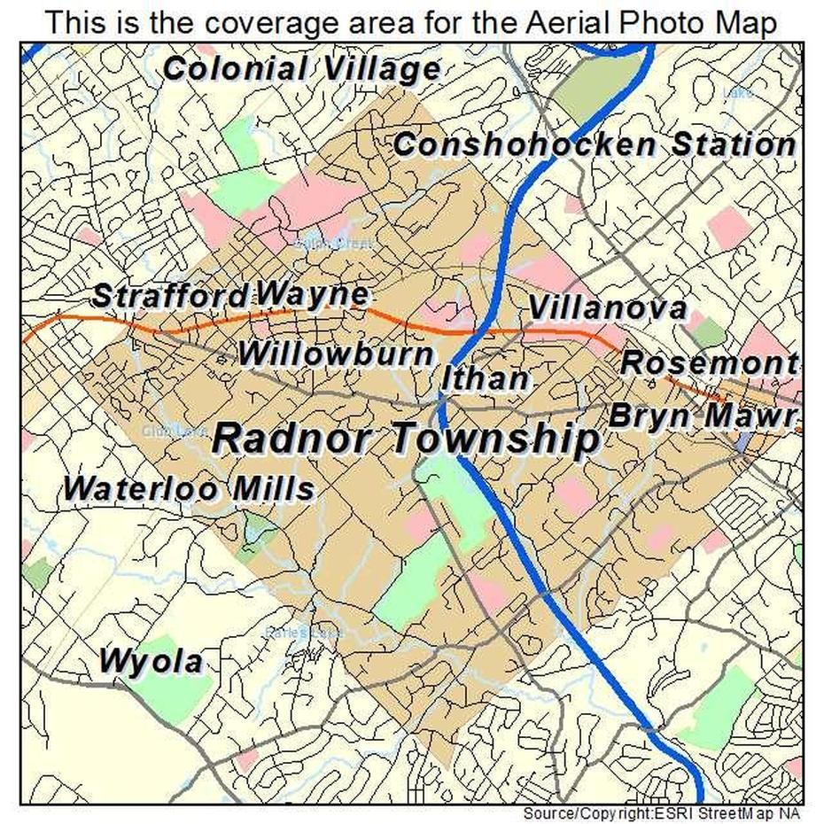 Aerial Photography Map Of Radnor Township, Pa Pennsylvania, Radnor, United States, United States  Simple, Cool United States