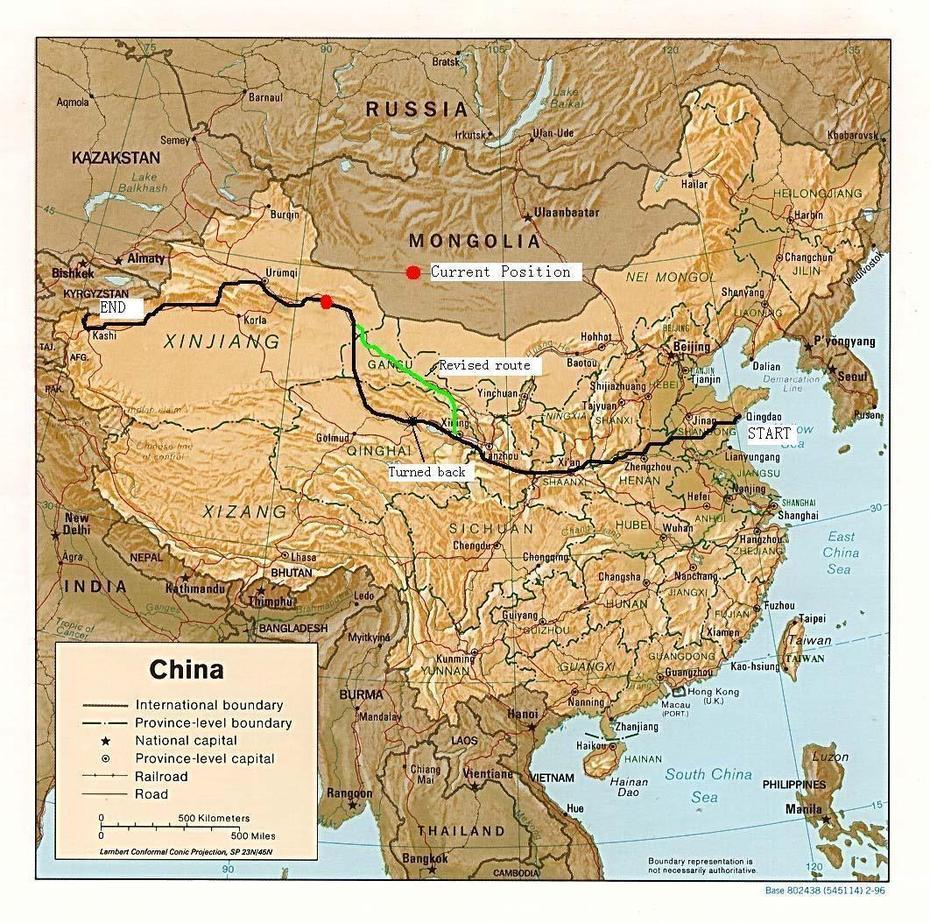 Of China Provinces, China  Colored, Gobi Desert, Ailan Mubage, China