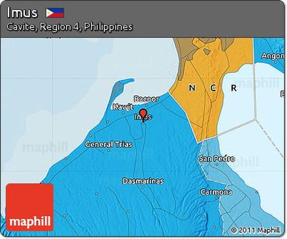 Free Political Map Of Imus, Imus, Philippines, Imus Church, Cavite City Philippines