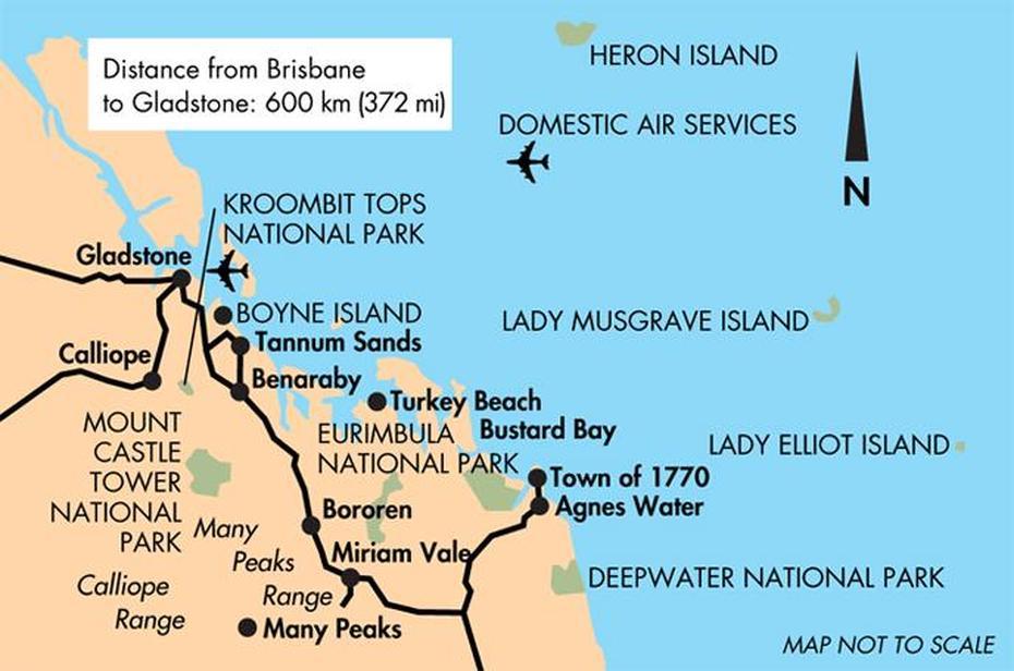 Gladstone Map | Color 2018, Gladstone, Australia, Rockhampton, Curtis Island