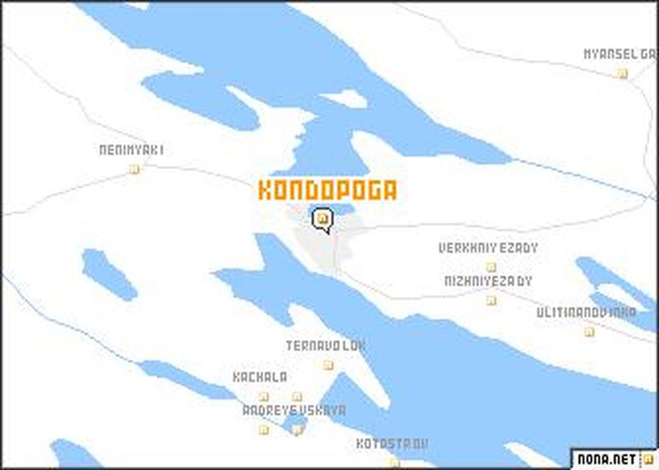 Kondopoga (Russia) Map – Nona, Kondopoga, Russia, Russia  With States, European Russia