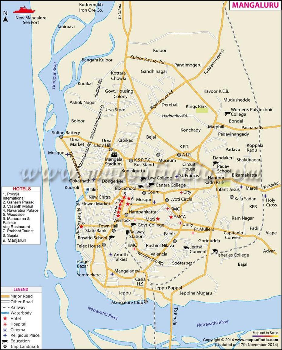 Mangalore India Map, Mangalore, India, Karnataka India, Mangalore Airport