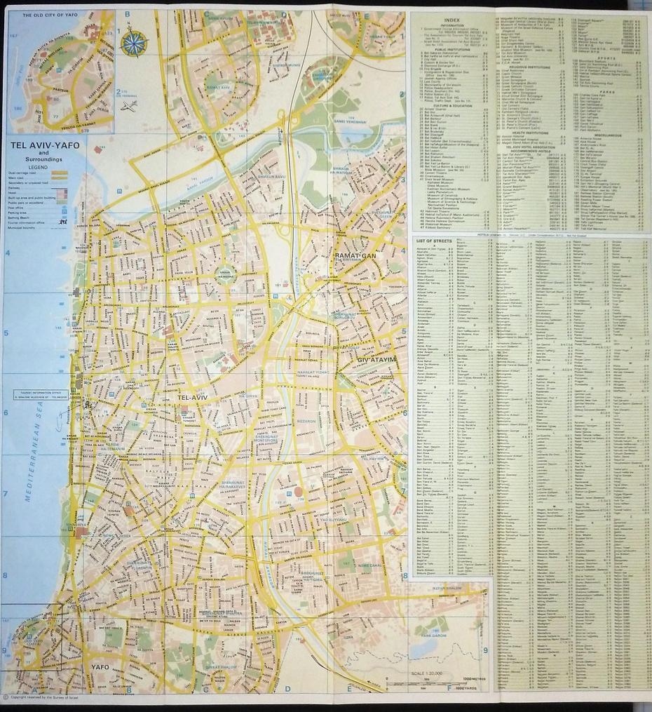 Map Of Tel Aviv – Yafo, Tel Aviv-Yafo, Israel, Tel Aviv Beaches, Tel Aviv Israel People