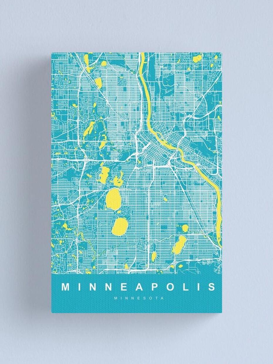 Minneapolis City Map – Minnesota United States | Aqua Color | City Map …, Minneapolis, United States, Minnesota State  Printable, Large Us  United States