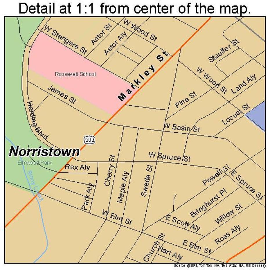 Norristown Pennsylvania Street Map 4254656, Norristown, United States, Eagleville Pa, Norristown Police