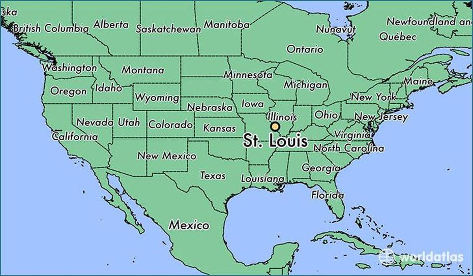 Where Is St. Louis, Mo? / St. Louis, Missouri Map – Worldatlas, St. Louis, United States, St. Louis Mo, Usa  With States And Cities