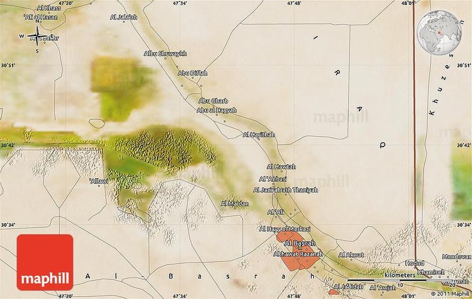 Basra Iraq, Basra  City, Satellite , Al Başrah, Iraq