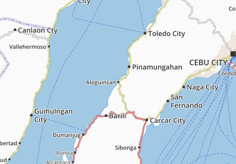 Dalaguete Cebu, Badian Cebu, Viamichelin, Aloguinsan, Philippines