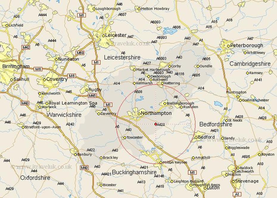 Denton Map – Street And Road Maps Of Northamptonshire England Uk, Denton, United Kingdom, Denton, United Kingdom