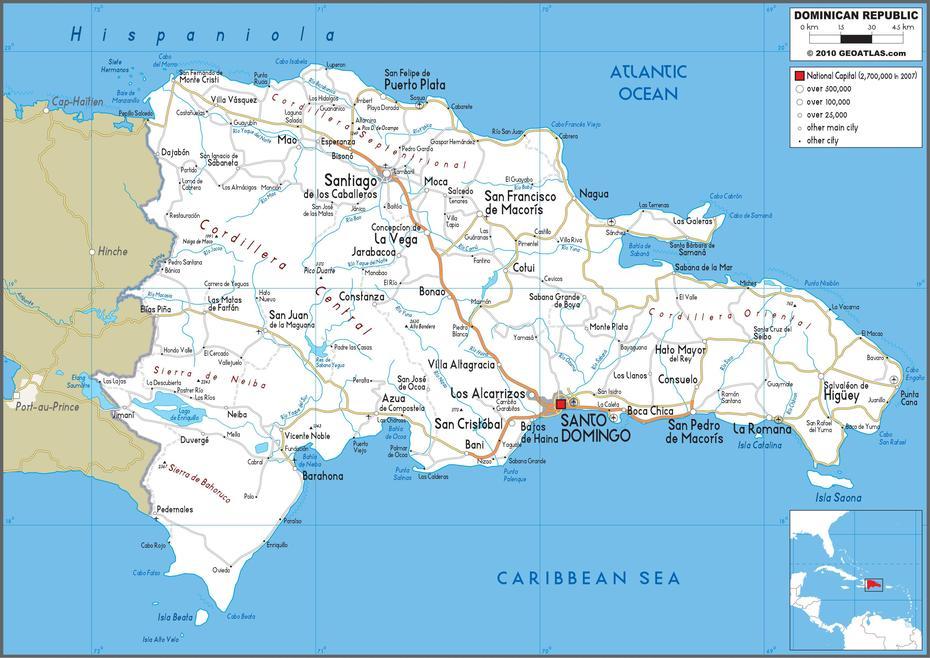 Dominican Republic Map Geography Of Dominican Republic, Cambita Garabitos, Dominican Republic, La Toma De San  Cristobal, Playa  Najayo