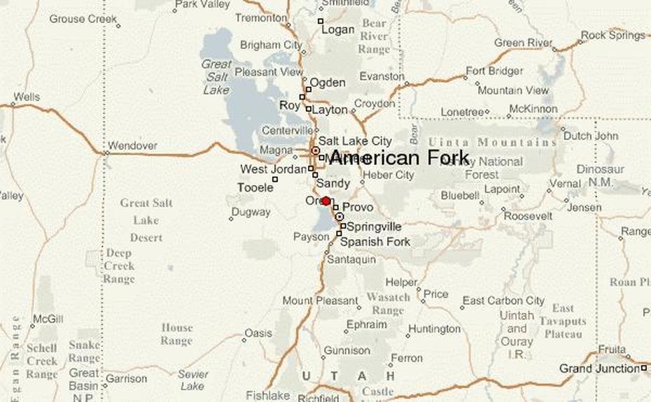 Guia Urbano De American Fork, American Fork, United States, Large Us  United States, United States  With City