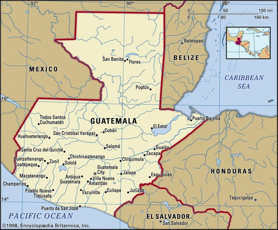 Map Of Guatemala And Geographical Facts, Guatemala On The World Map – World, Siquinalá, Guatemala, Mexico And Guatemala, Detailed  Guatemala