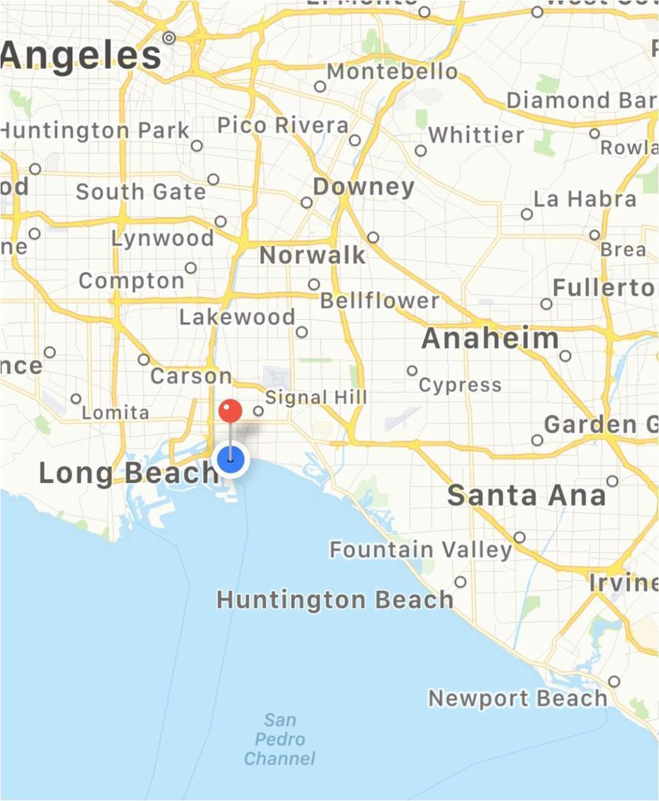 Map Of Long Beach California And Surrounding Areas | Secretmuseum, Long Beach, United States, Virginia United States, United States  50 States