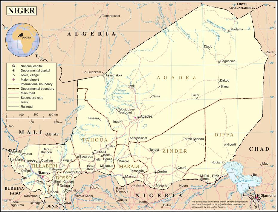 Map Of Niger (Political Map) : Worldofmaps – Online Maps And Travel …, Ayorou, Niger, Norge, Agadez Niger