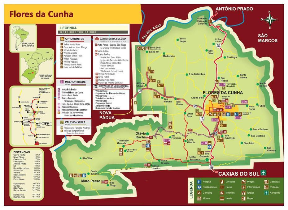Prefeitura Municipal De Flores Da Cunha – Localizacao, Flores Da Cunha, Brazil, Tristao Da Cunha, Euclides Da Cunha