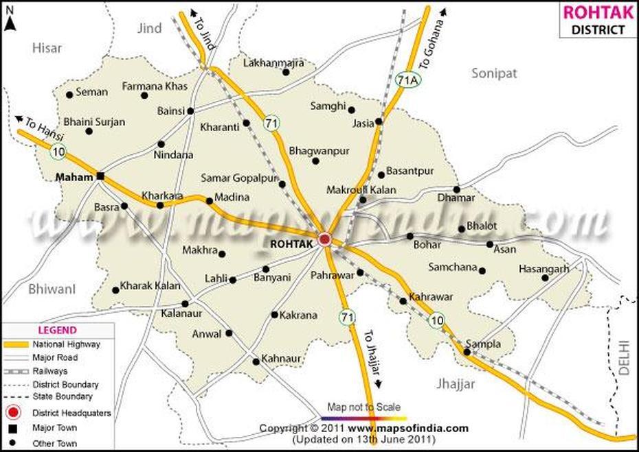 Rohtak District Map, Rohtak, India, Junction Railway  Station, Rohtak News