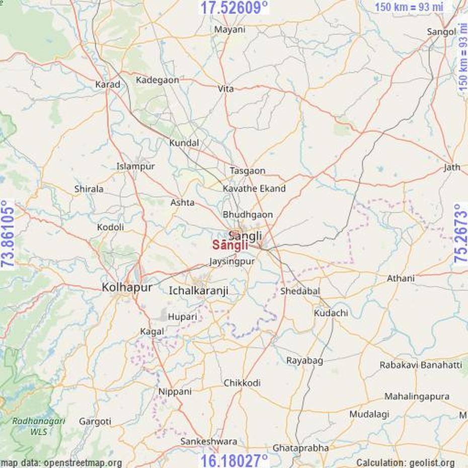 Sangli, India Geodata, Sāngli, India, Dapoli India, Sangli  Ganpati