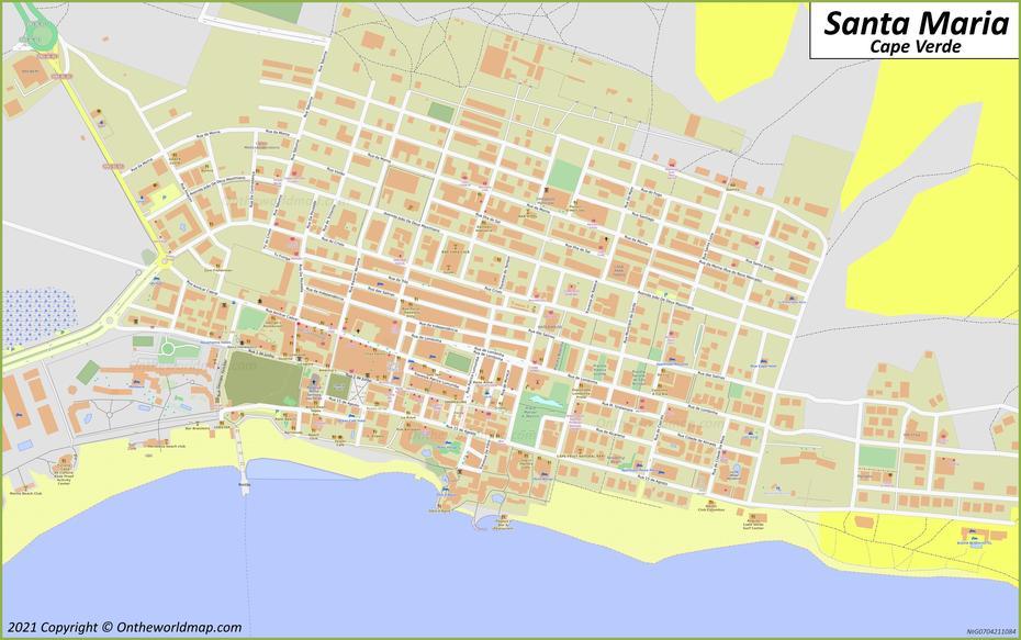 Santa Maria Map | Cape Verde | Detailed Maps Of Santa Maria, Santa Maria, Philippines, Santa Cruz Laguna Philippines, Puerto De Santa Maria Cadiz