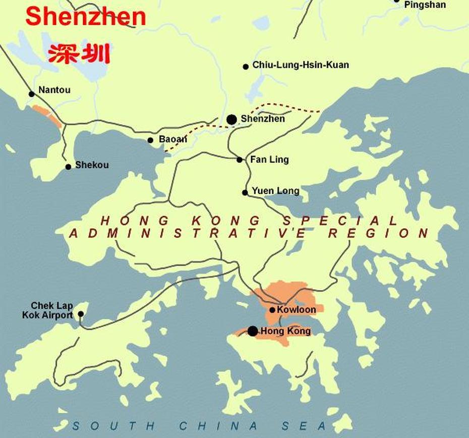 Shenzhen Province Map – Map – Travel – Holiday – Vacations, Shangzhen, China, Shenzhen Airport, Hong Kong Shenzhen  China