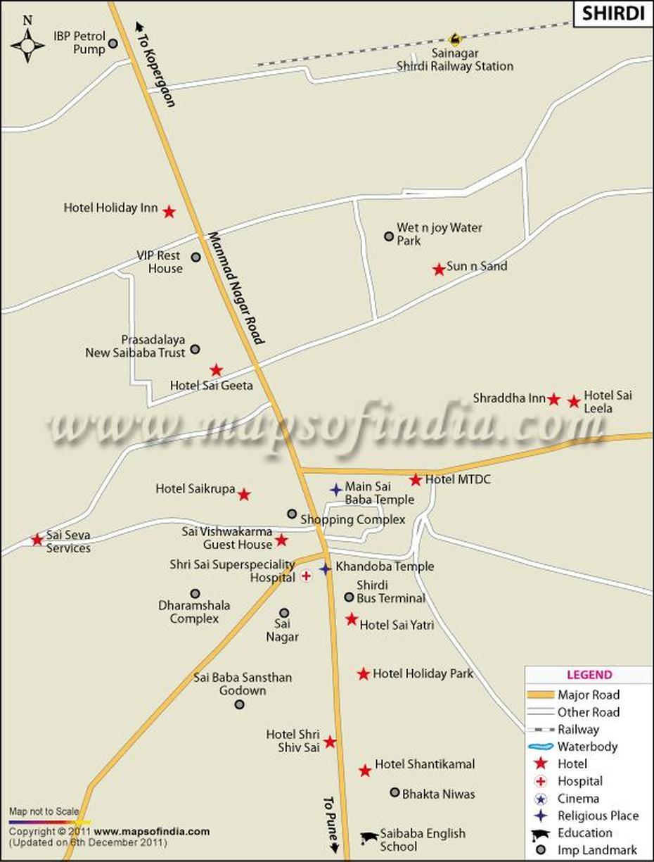 Shirdi City Map, Shirdi, India, Shirdi Sai Baba Mandir, Shirdi Temple