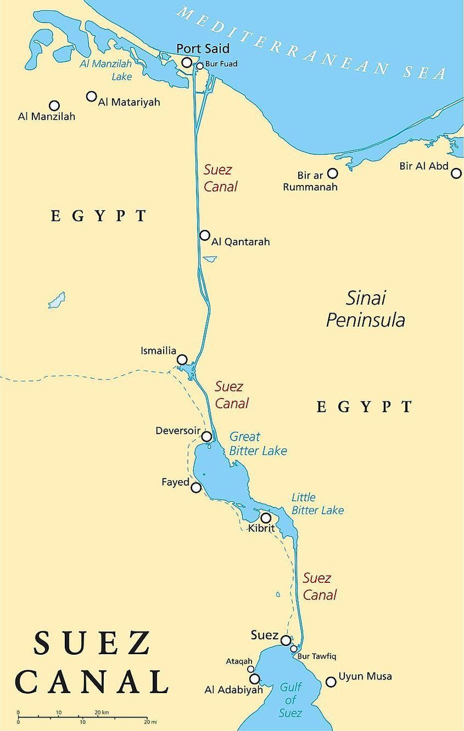 The Suez Canal – Worldatlas, Suez, Egypt, Egypt  Google, Gulf Of Suez