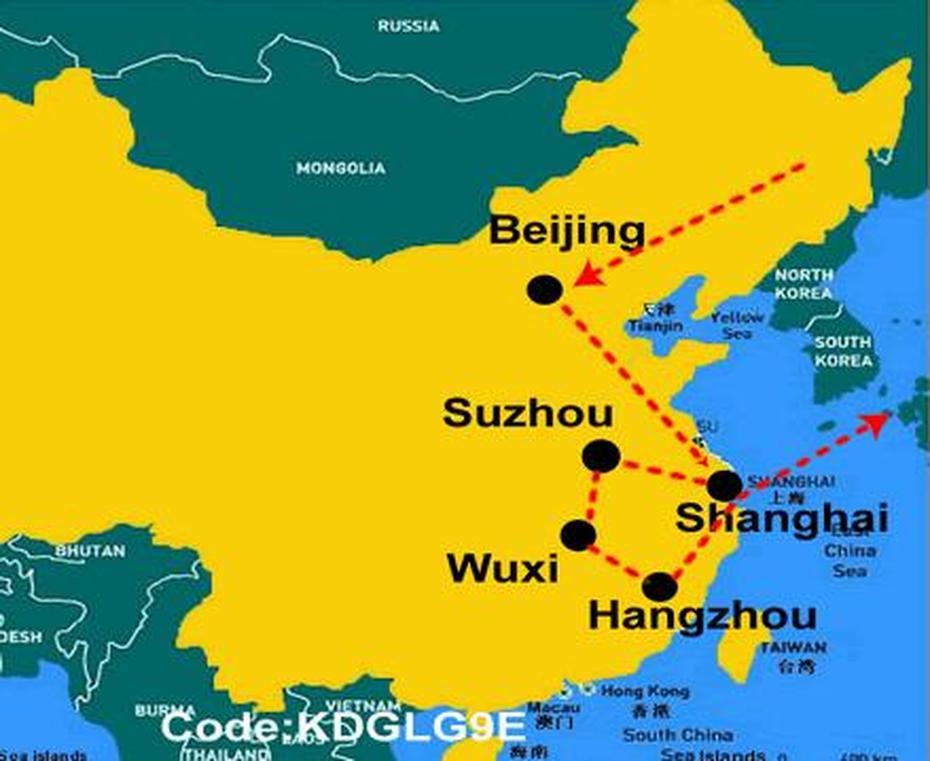 China Vacation – Beijing, Suzhou, Wuxi, Hangzhou, Shanghai 9 Dyas …, Zouping, China, China  By Province, China  With Flag