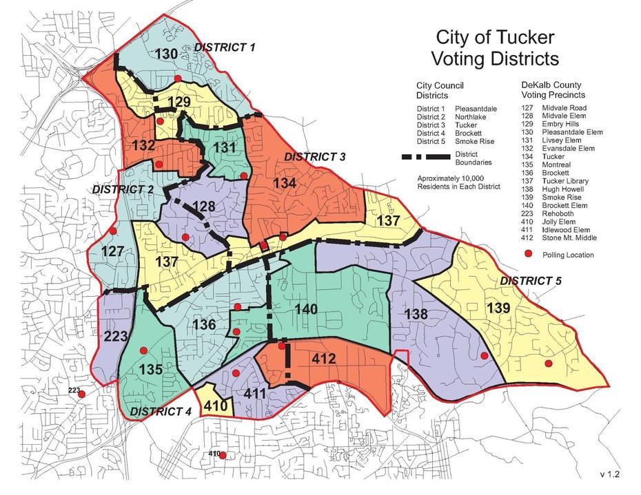 The City Of Tucker Initiative: Voting Districts In The City Of Tucker, Tucker, United States, United States  Simple, Cool United States