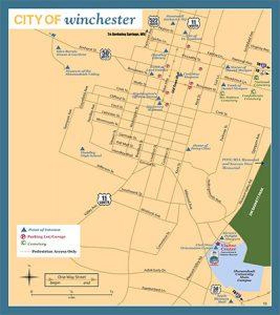 Cityofwinchestermap – Winchester-Frederick County Convention & Visitors …, Winchester, United States, United States  Color, United States  With City