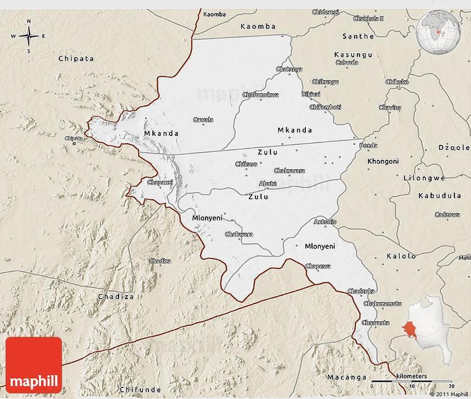 Classic Style 3D Map Of Mchinji, Mchinji, Malawi, Malawi Schools, Malawi Nyasa Times