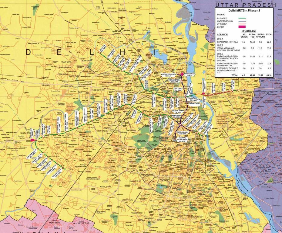 Delhi Political Map  Mapsof, Rehli, India, New Delhi India City, Famous Places In India