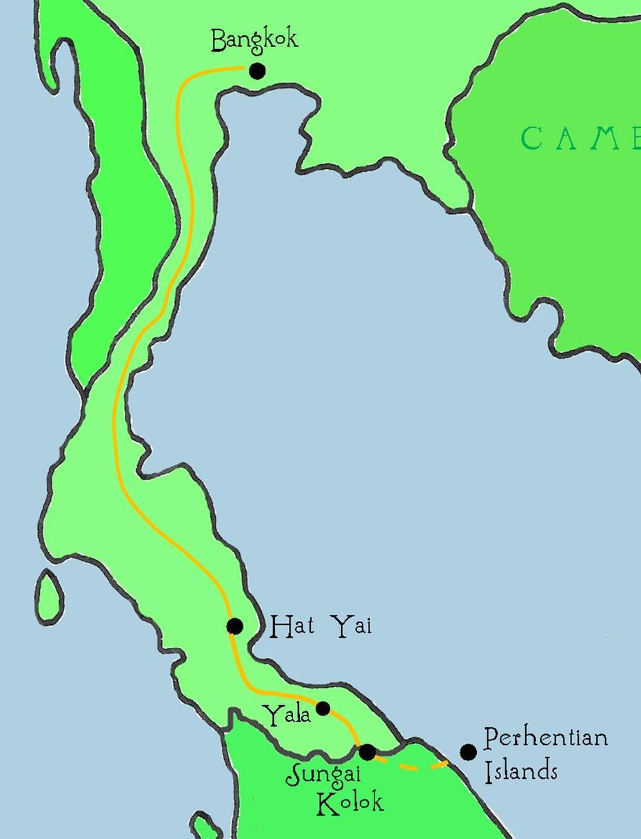 East To West…: Bangkok To Sungai Kolok, Su-Ngai Kolok, Thailand, Sungai Bertanggul, Rantau Panjang  Kelantan
