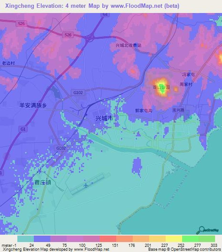 Luoyang On, Beijing On China, Elevation , Xingcheng, China