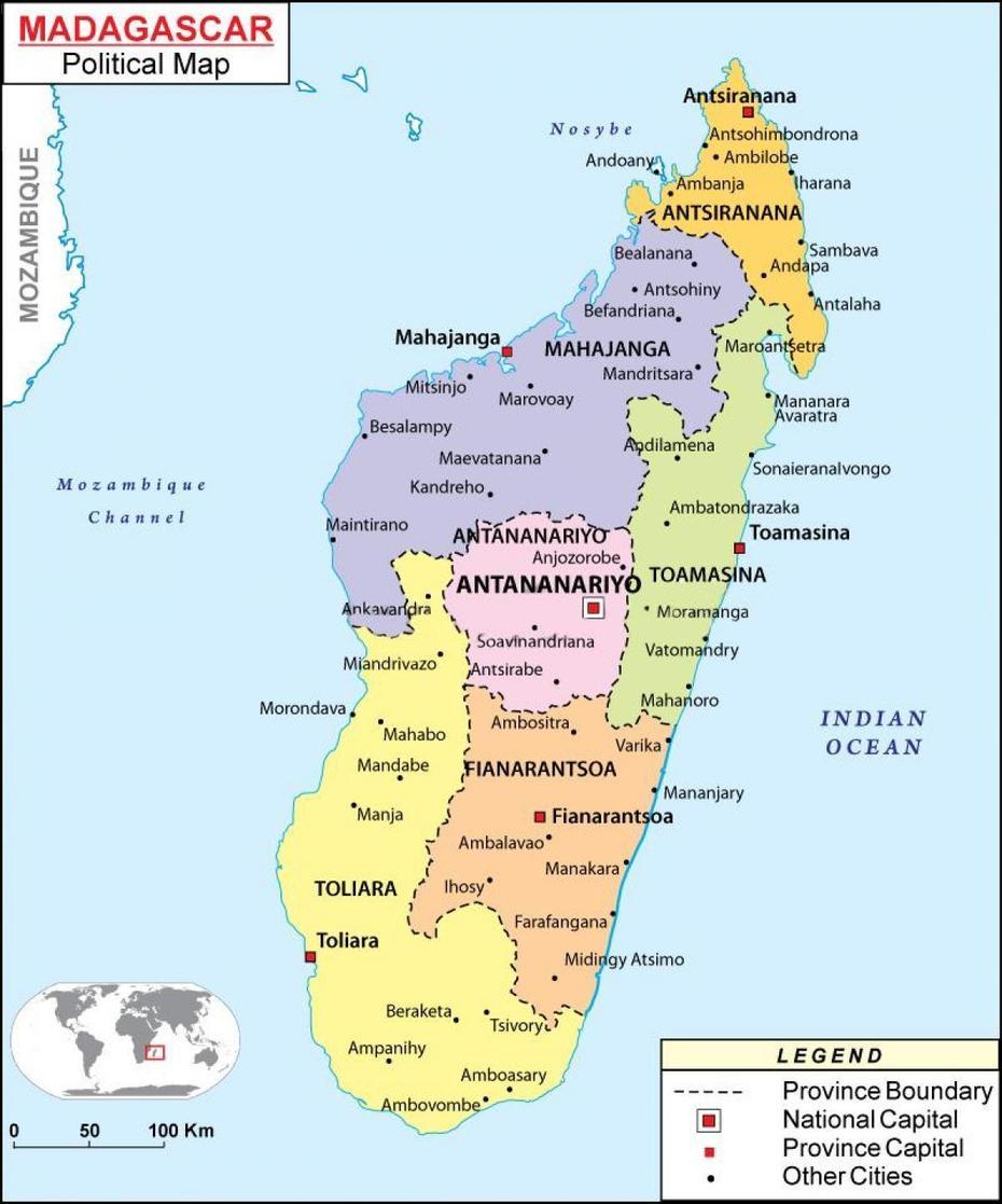 Madagascar Cities, Madagascar On Africa, Political , Andranovory, Madagascar