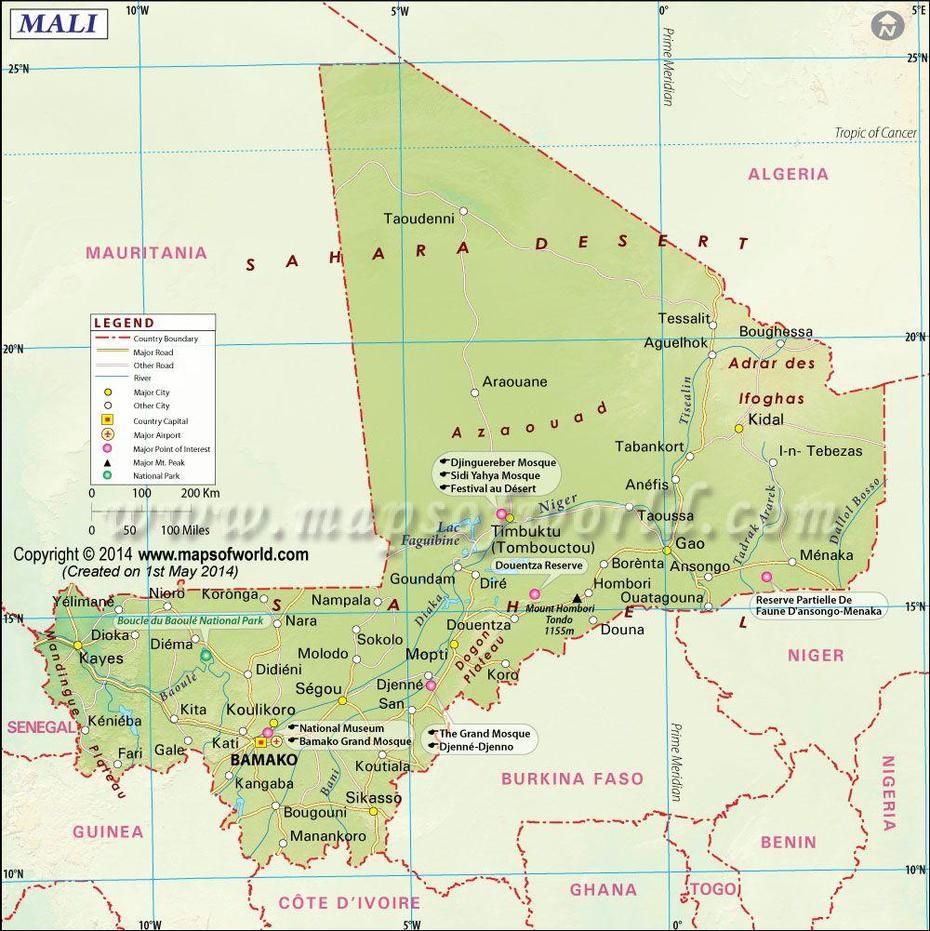 Mali Flag, Timbuktu Mali, Adrar, Balandougou, Mali