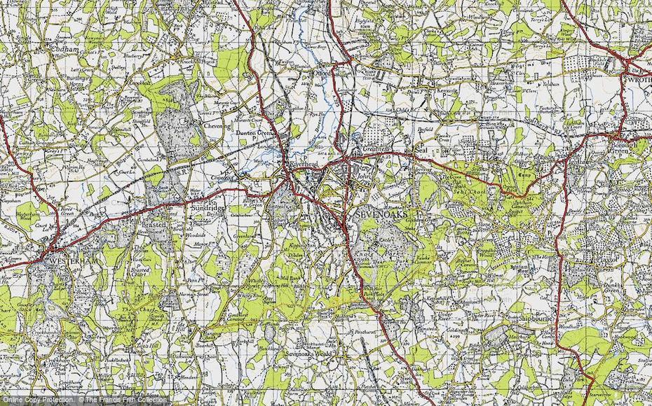 Map Of Sevenoaks, 1946 – Francis Frith, Sevenoaks, United Kingdom, Topographic  Uk, Burnley England