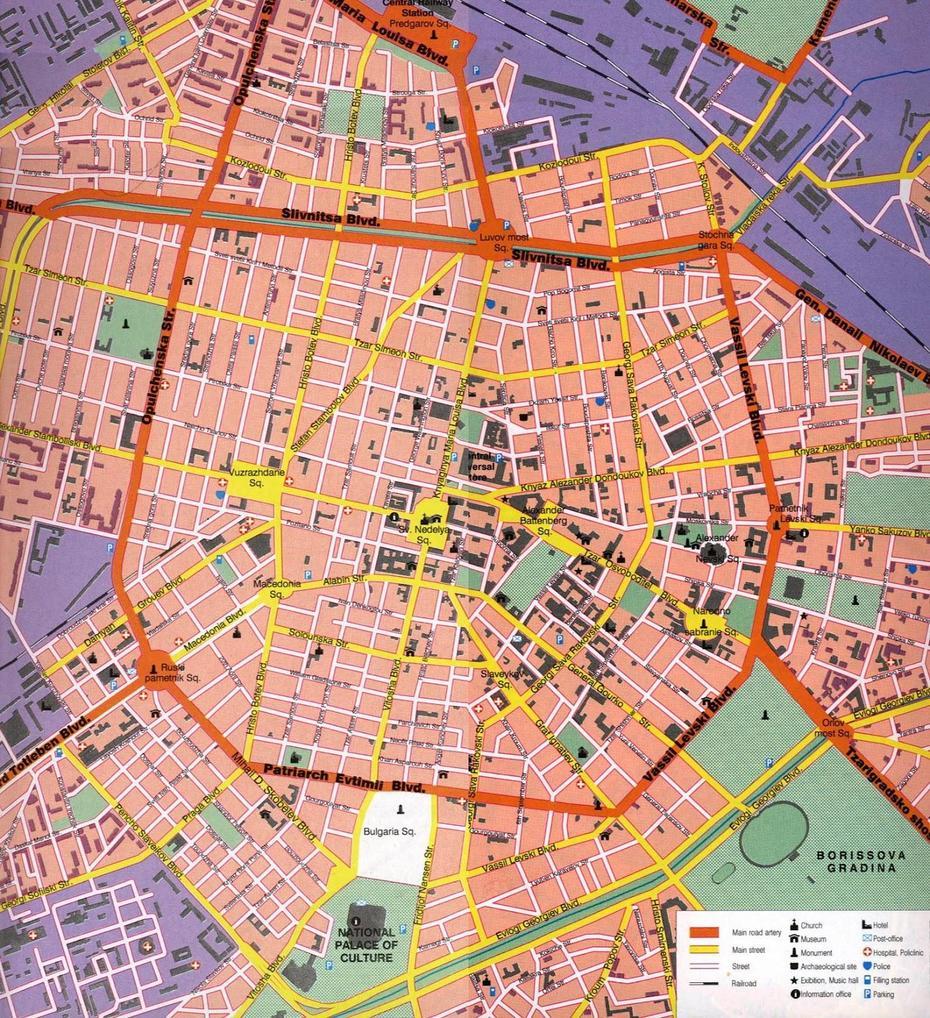 Map Of Sofia, Bulgaria, Sofia, Bulgaria, Sofia Metro, Sofia  Streets