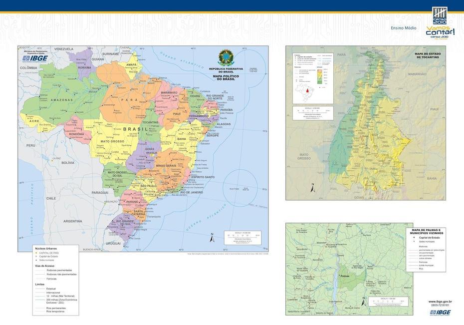 Mapa De Tocantins | Brasil – Doc Presstm, Colinas Do Tocantins, Brazil, Tocantins River, Survivor Tocantins