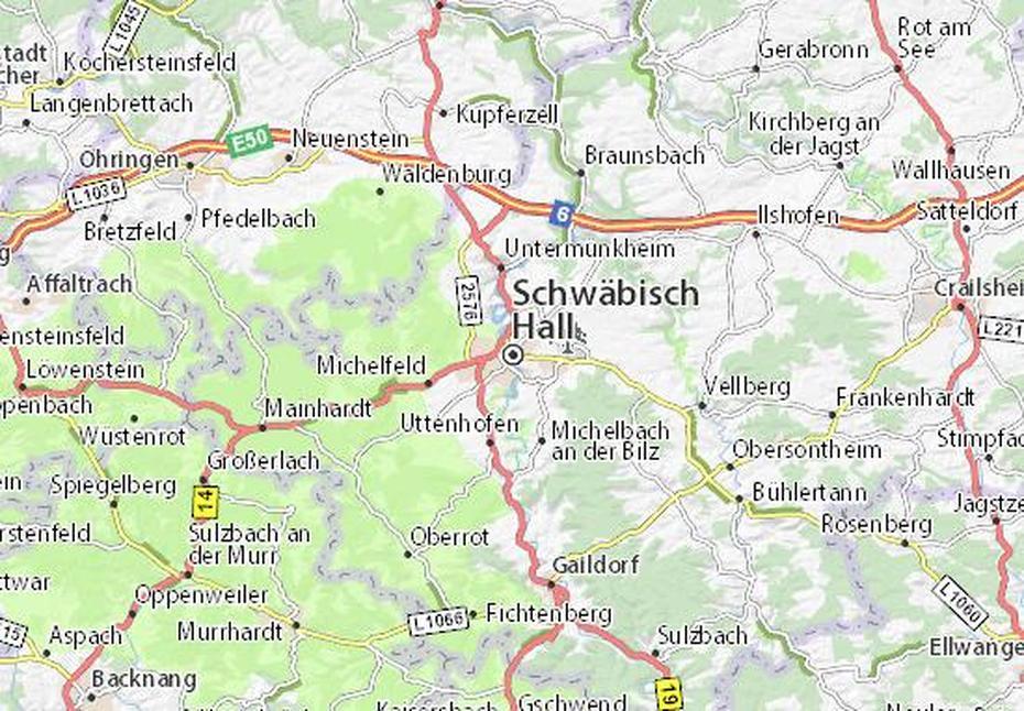 Michelin Schwabisch Hall Map – Viamichelin, Schwäbisch Hall, Germany, Schwabisch Hall Germany Hessental, Schwaebisch Gmuend  Army Base