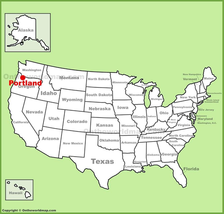 Portland Location On The U.S. Map, Portland, United States, Portland State Campus, Kansas On Usa