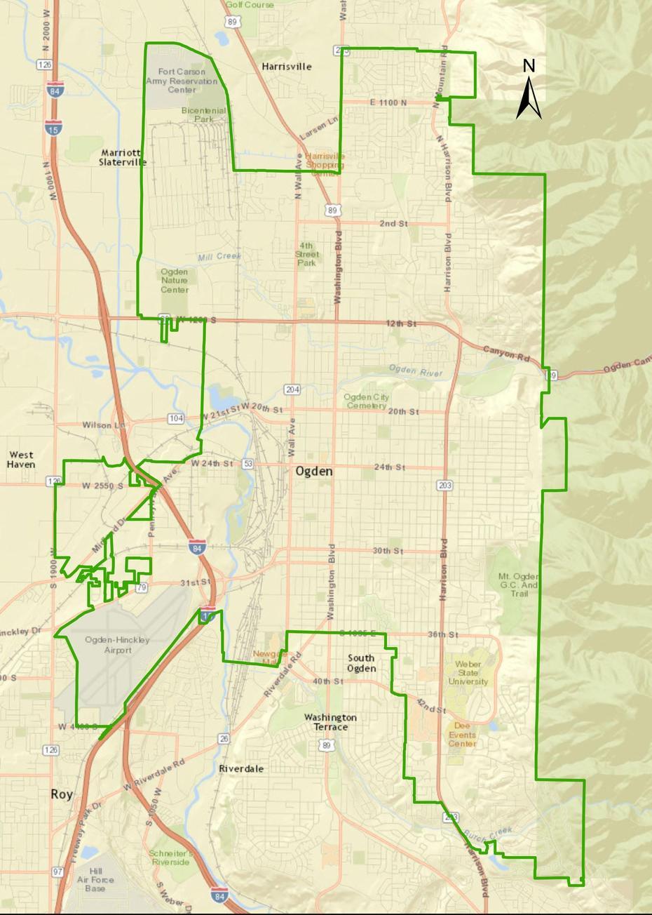 Provo Utah, Bird’S Eye  View, Limits, Ogden, United States