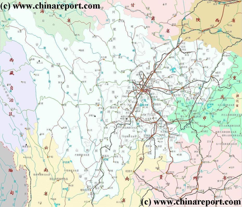 Sichuan Province Of China – Main Menu – Introduction, By Chinareport, Sanchahe, China, China  Colored, North China