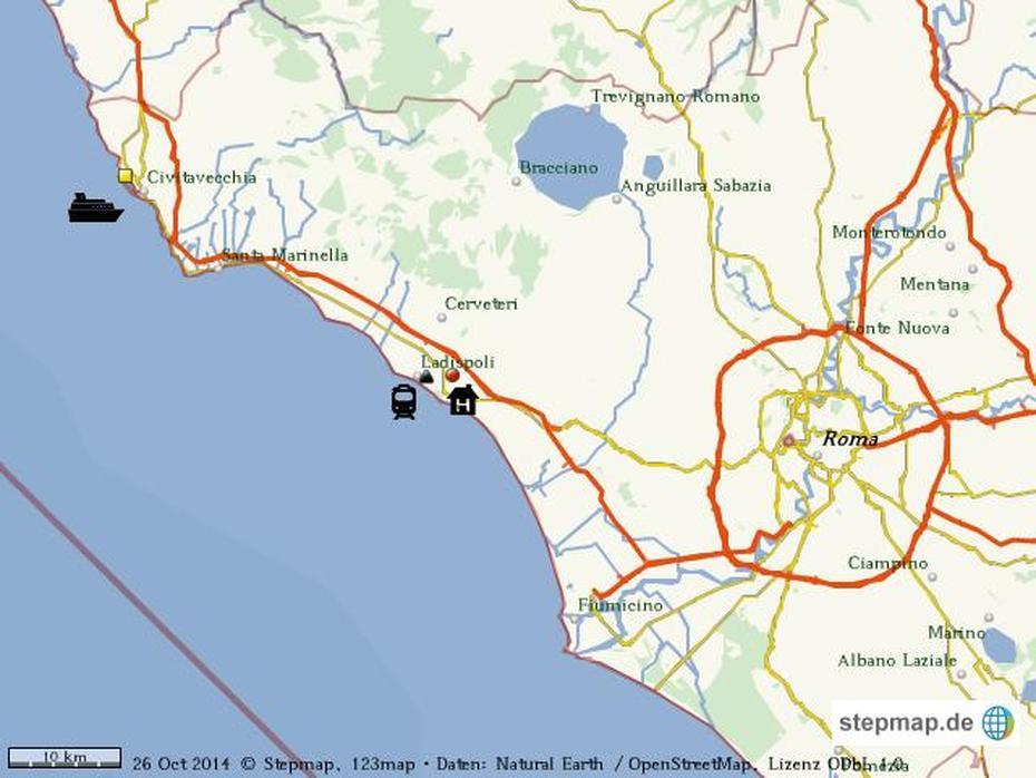 Stepmap – Ladispoli – Landkarte Fur Welt, Ladispoli, Italy, Castello  Odescalchi, Lazio Coast Italy