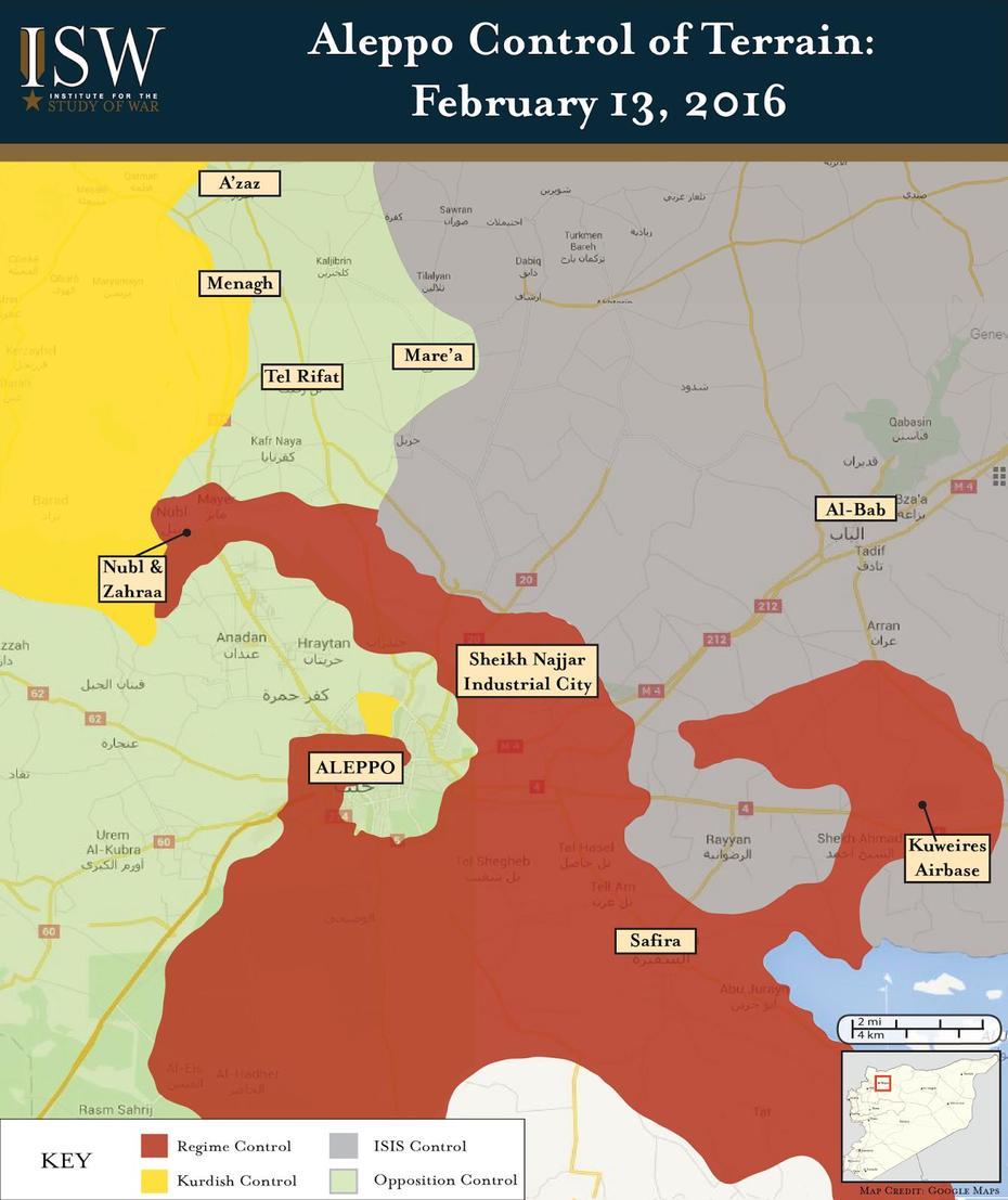 Syria City, Syria Battle, February, Aleppo, Syria