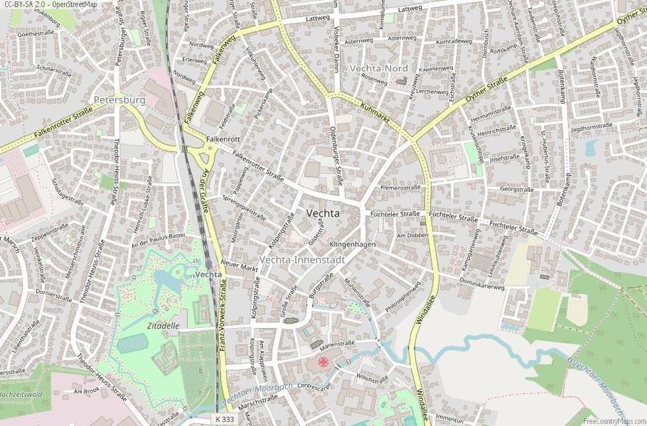 Vechta Map Germany Latitude & Longitude: Free Maps, Vechta, Germany, Lower Saxony Germany, Oldenburg Germany