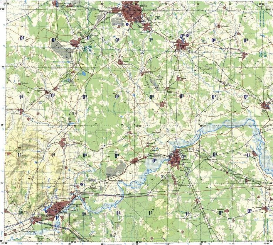 Download Topographic Map In Area Of Vladimir, Ivanovo, Kovrov – Mapstor, Kokhma, Russia, Russia City, White Russia