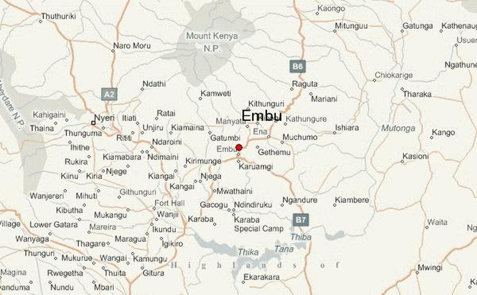 Guia Urbano De Embu, Kenia, Embu, Kenya, Rural Kenya, Kenya  Printable