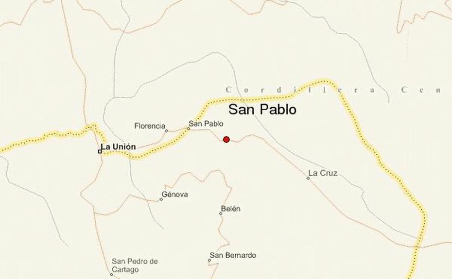 Guia Urbano De San Pablo, Colombia, Narino, San Pablo, Colombia, San Pablo City, San Pablo Santo