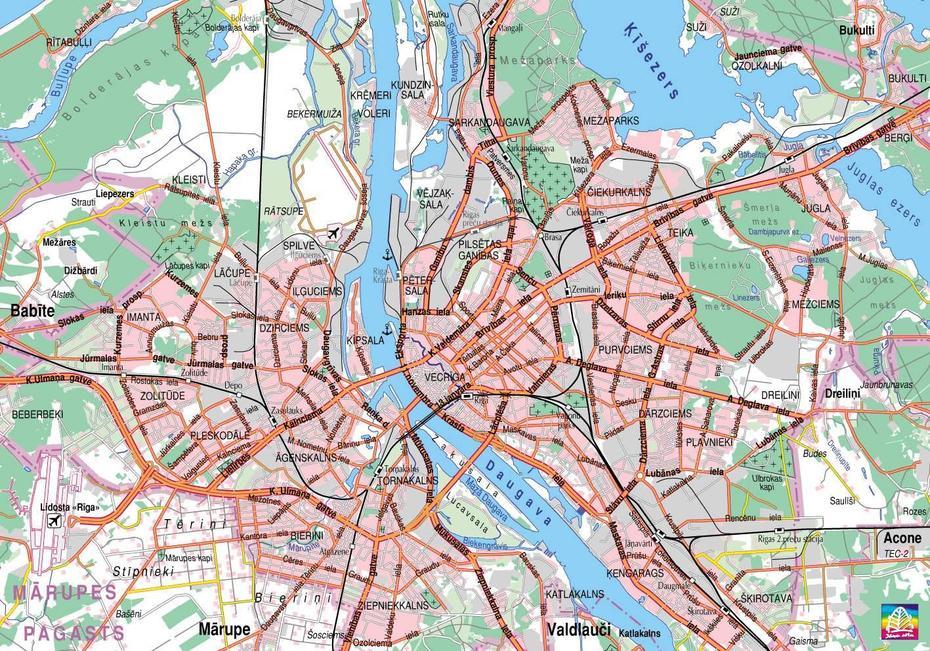 Large Riga Maps For Free Download And Print | High-Resolution And …, Riga, Latvia, Riga Latvia Images, Riga On