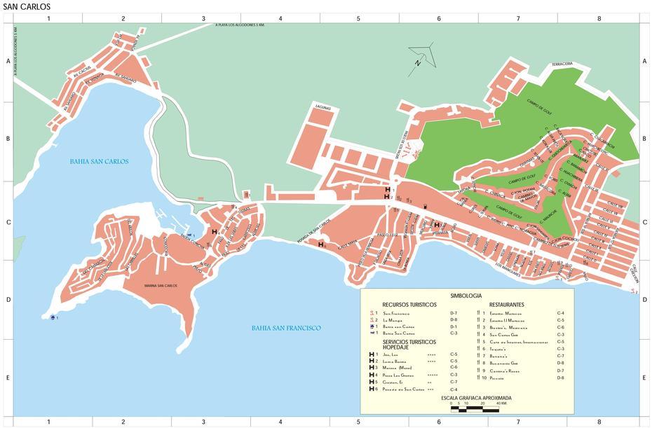 Mapa De San Carlos – Tamano Completo, San Carlos, Uruguay, Jose Ignacio Uruguay, Uruguay Beaches