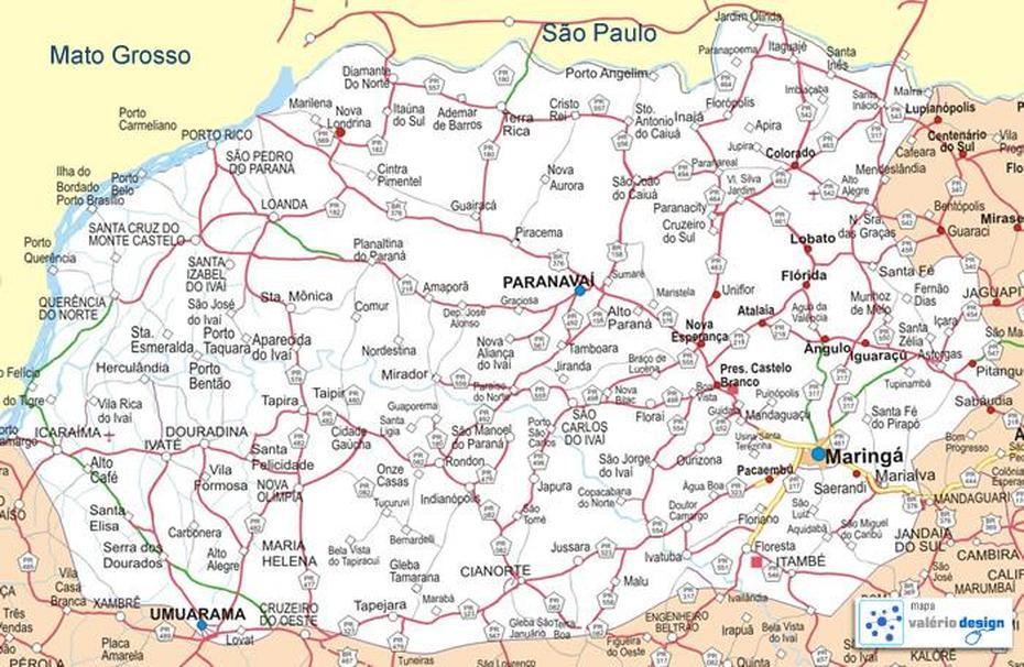 Mapas De Maringa – Pr | Mapasblog, Maringá, Brazil, Goiania Brazil, Brazil  With Cities